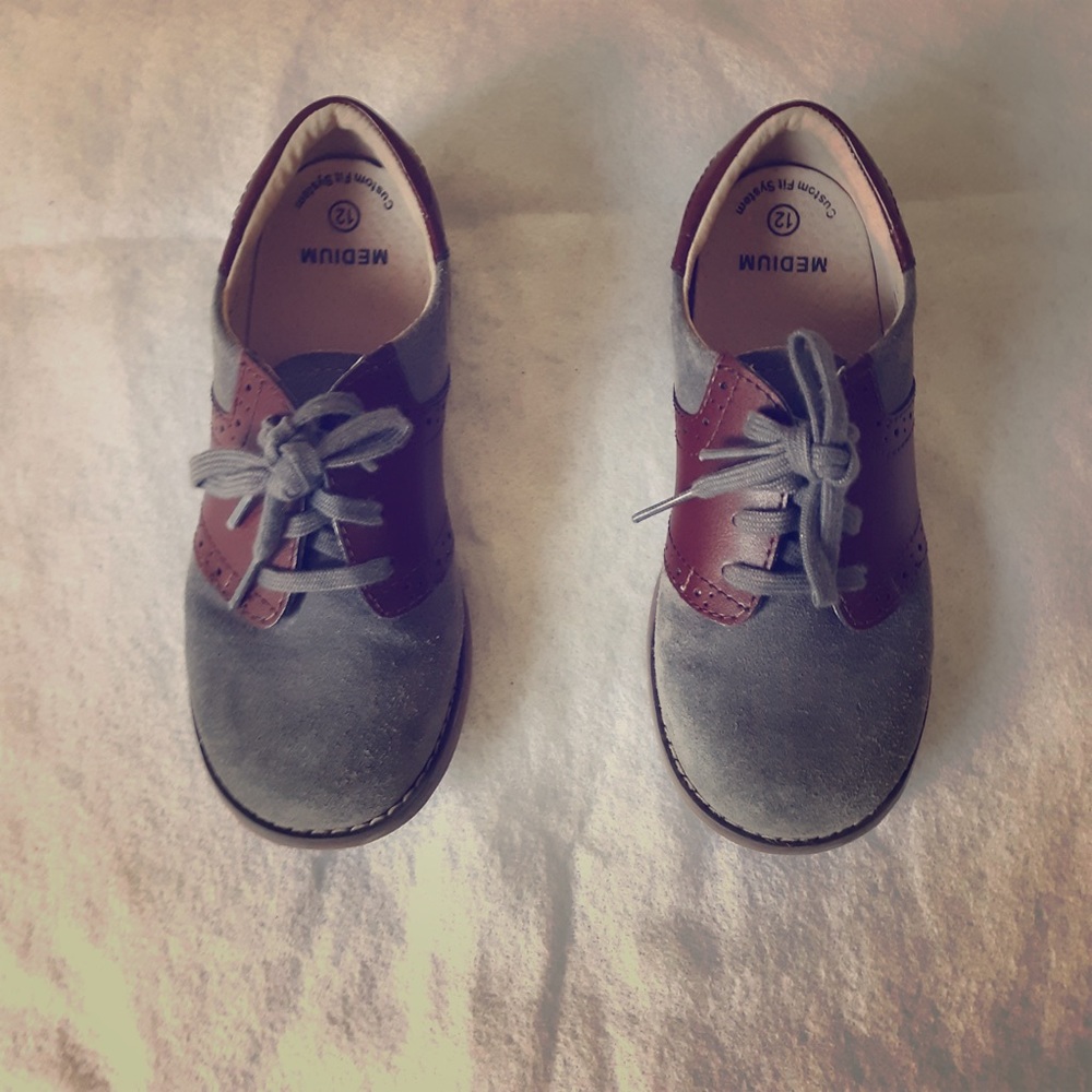 FOOTMATES Connor Suede Saddle Oxfords Kids 12M